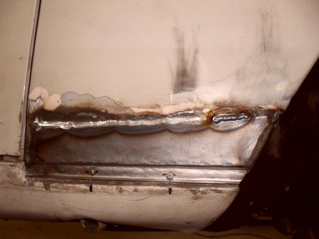 Neues Blech eingeschweißt