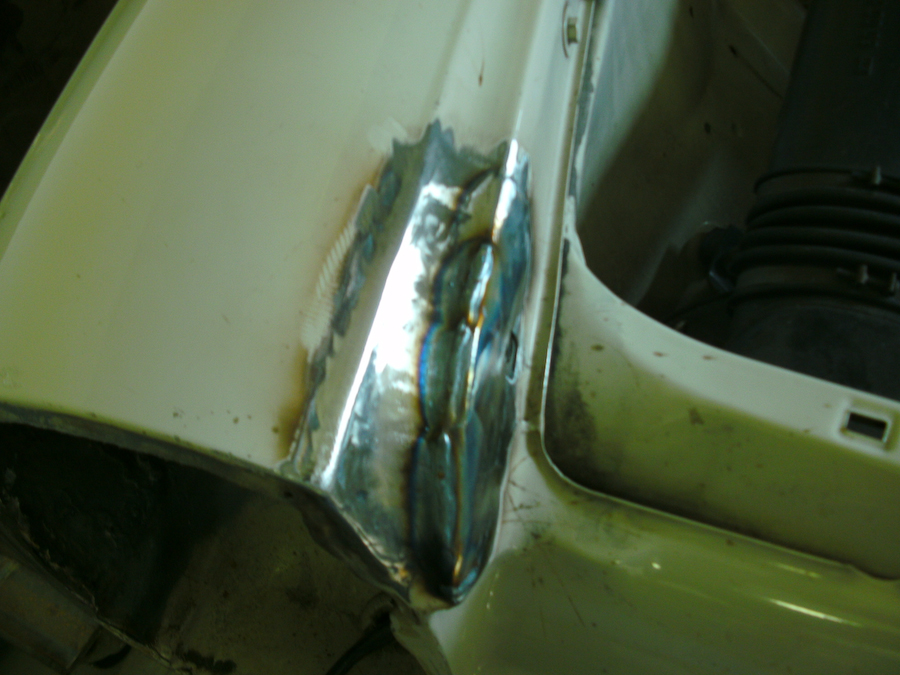 Reparaturblech eingeschweißt